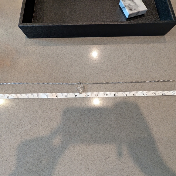 Silver Saint Christopher Shield Pendant Necklace - Picture 5 of 6